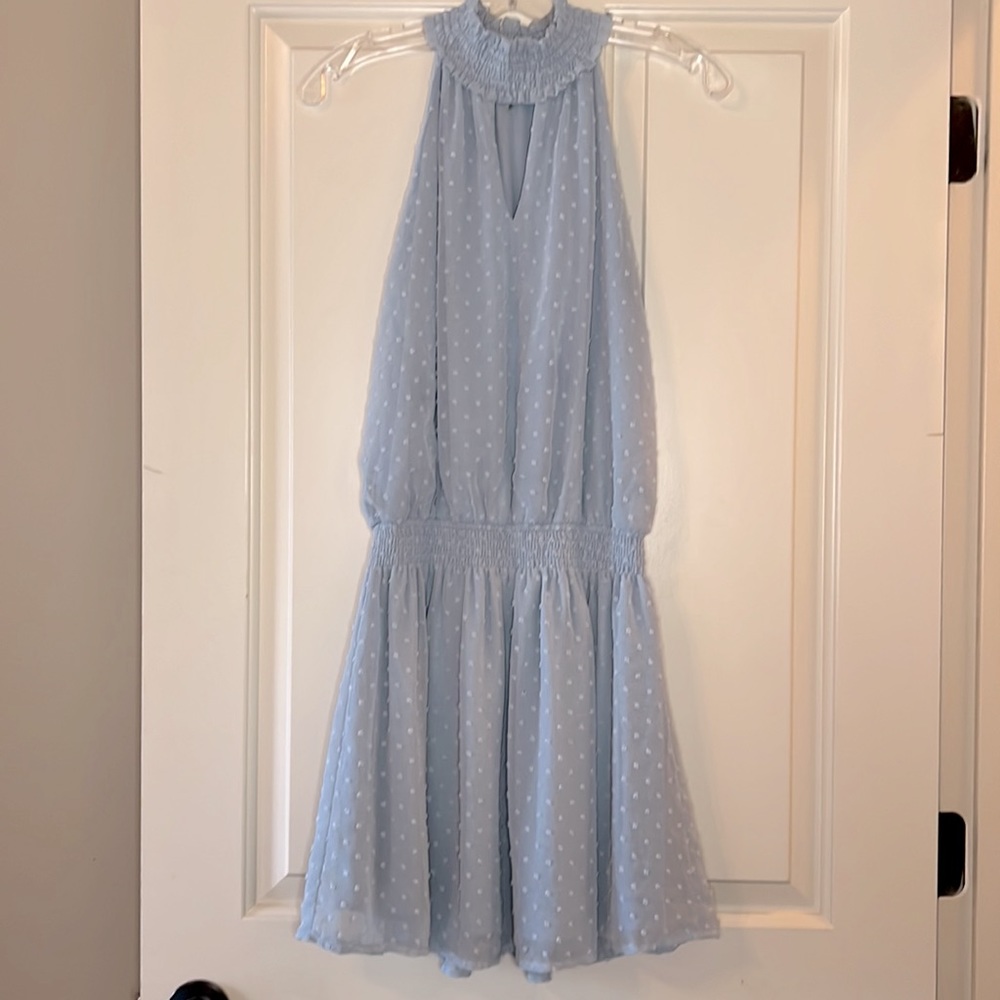 Entro Baby Blue Sleeveless Dress, Size Small